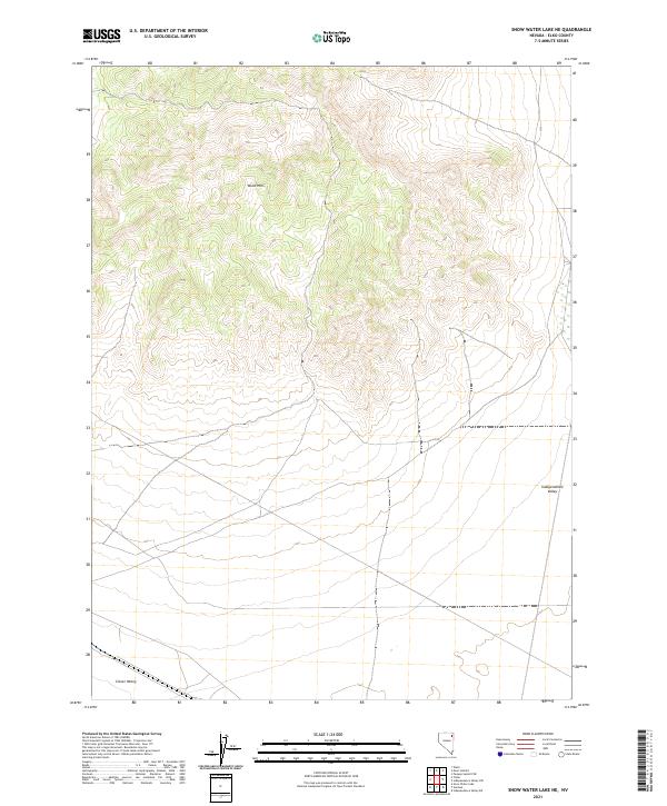 Snow Water Lake NE, NV — USGS 7.5-minute topo (2021)