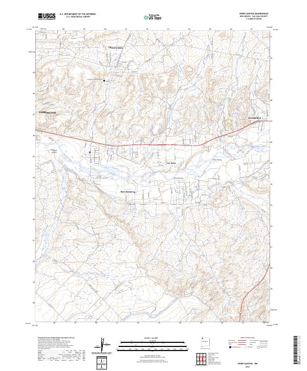 Horn Canyon, NM — USGS 7.5-minute topo (2023)