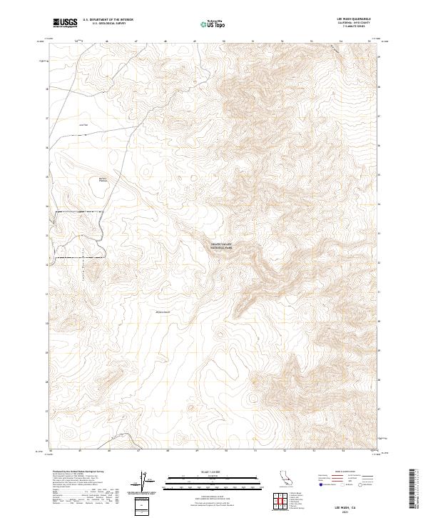 Lee Wash, CA — USGS 7.5-minute topo (2021)