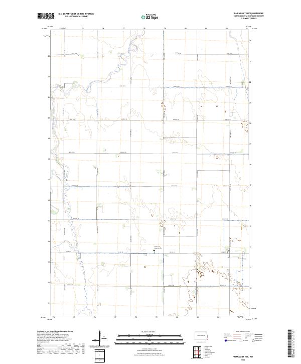 Fairmount NW, ND — USGS 7.5-minute topo (2024)