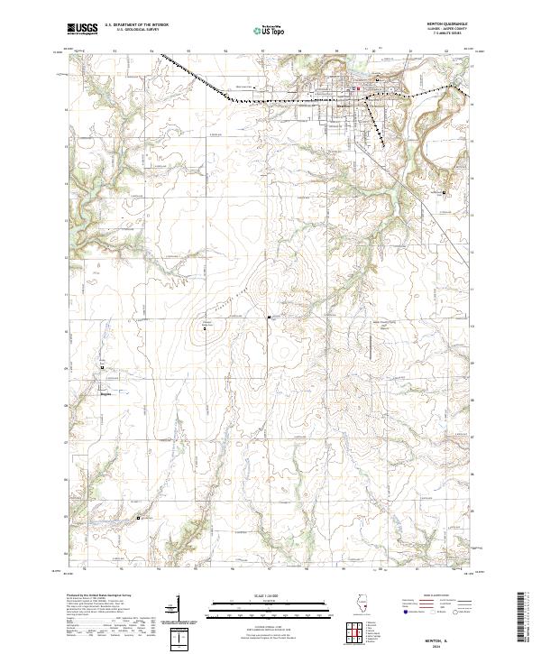 Newton, IL — USGS 7.5-minute topo (2024)