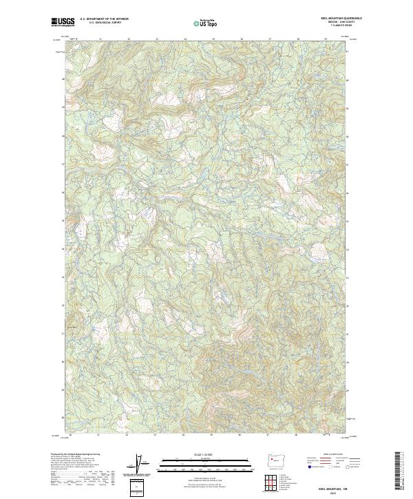 Keel Mountain, OR — USGS 7.5-minute topo (2023)