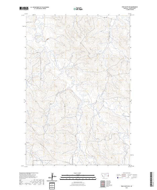 Piney Butte SW, MT — USGS 7.5-minute topo (2024)