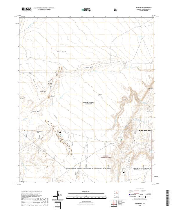 Wupatki SW, AZ — USGS 7.5-minute topo (2021)