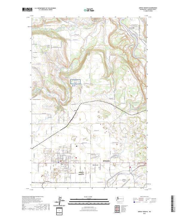 Airway Heights, WA — USGS 7.5-minute topo (2023)
