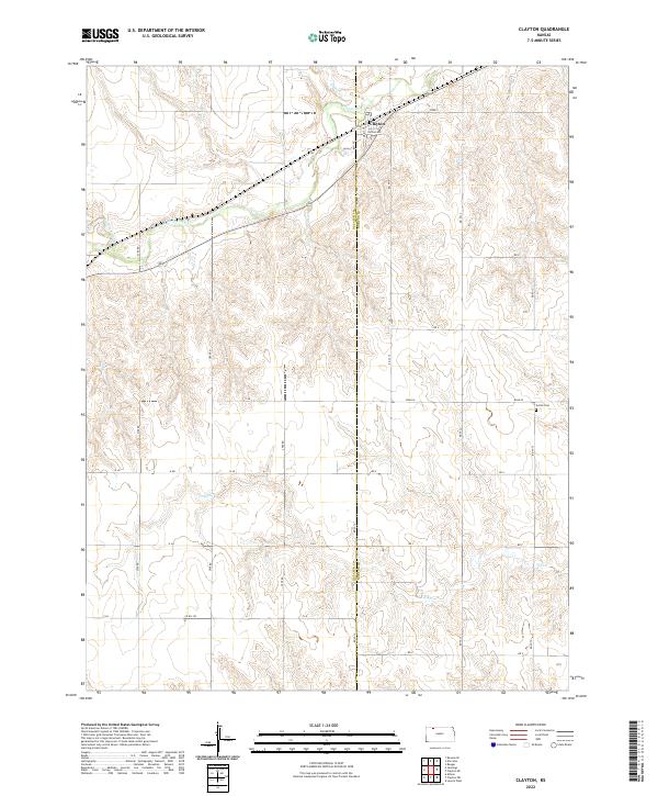 Clayton, KS — USGS 7.5-minute topo (2022)