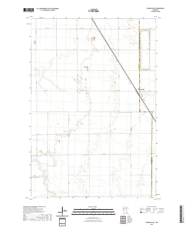 Charlesville, MN — USGS 7.5-minute topo (2022)