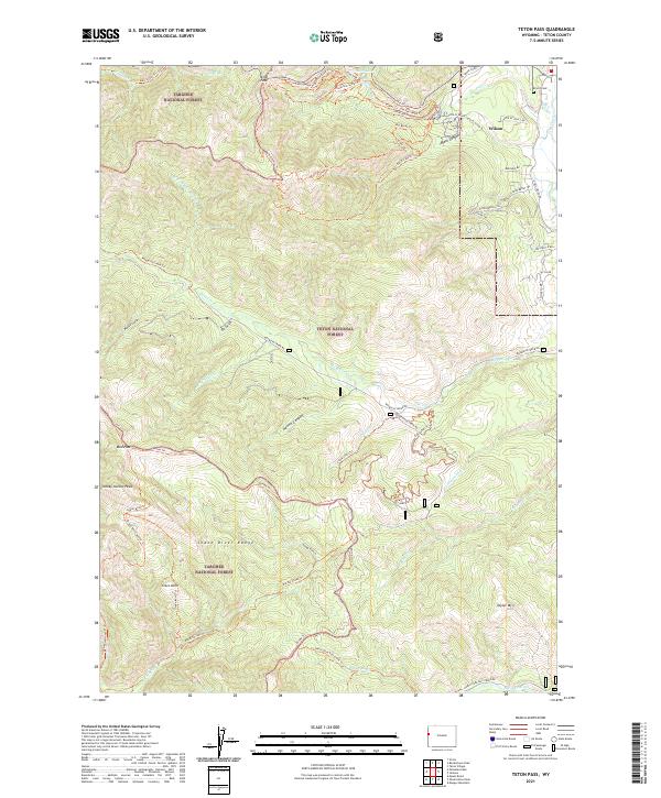 Teton Pass, WY — USGS 7.5-minute topo (2021)