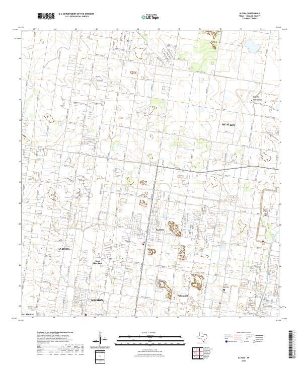 Alton, TX — USGS 7.5-minute topo (2022)