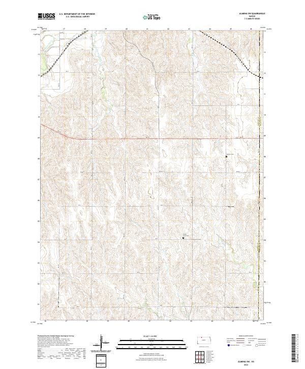 Almena SW, KS — USGS 7.5-minute topo (2022)