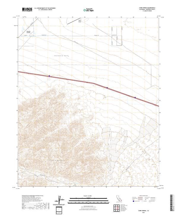 Corn Spring, CA — USGS 7.5-minute topo (2021)