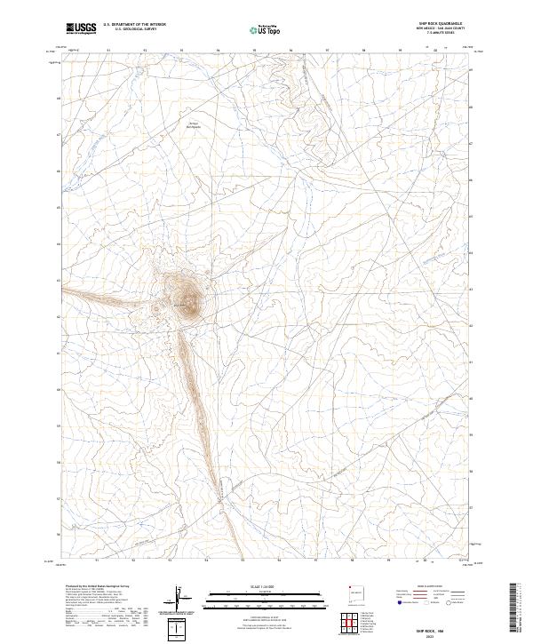 Ship Rock, NM — USGS 7.5-minute topo (2023)