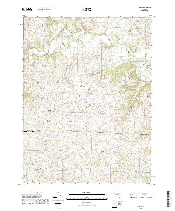 Berlin, MO — USGS 7.5-minute topo (2021)