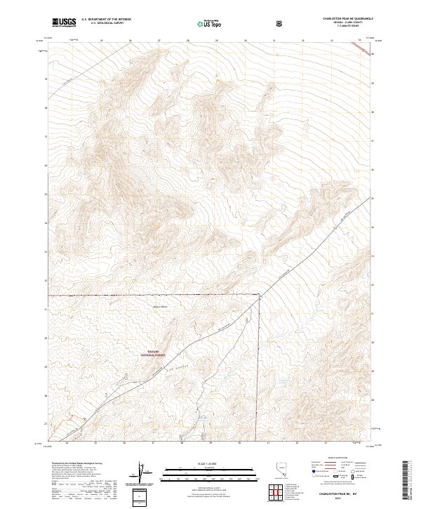 Charleston Peak NE, NV — USGS 7.5-minute topo (2021)