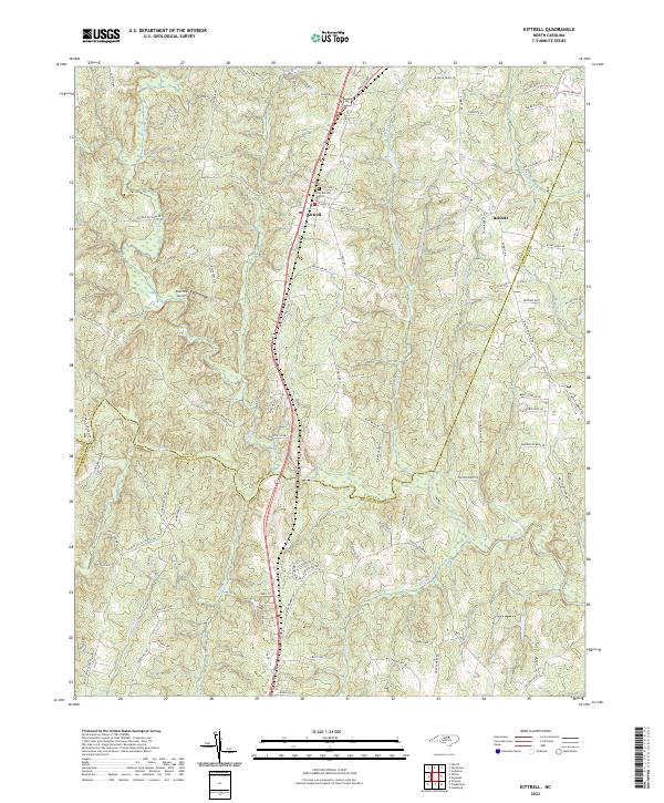 Kittrell, NC — USGS 7.5-minute topo (2022)