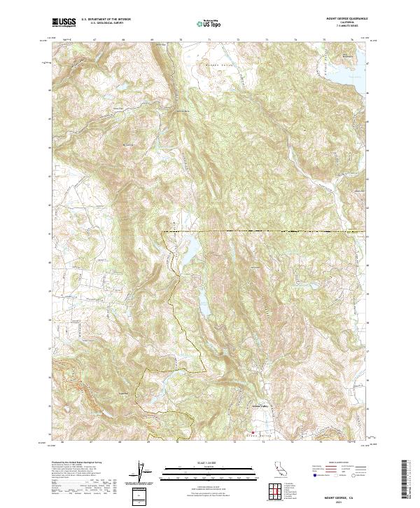 Mount George, CA — USGS 7.5-minute topo (2021)