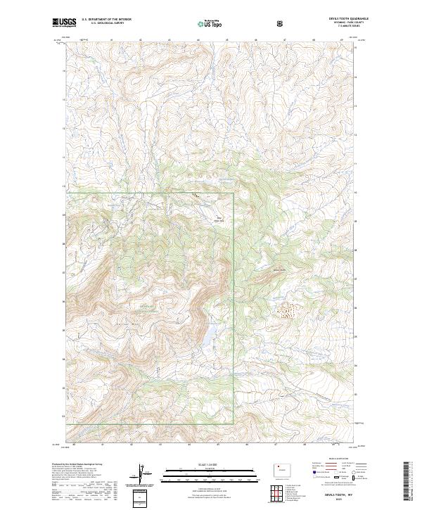 Devils Tooth, WY — USGS 7.5-minute topo (2023)