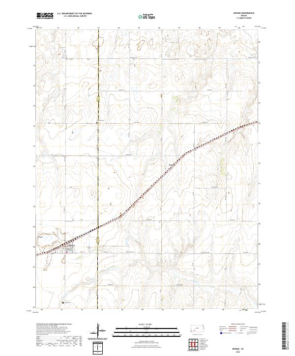Ensign, KS — USGS 7.5-minute topo (2022)