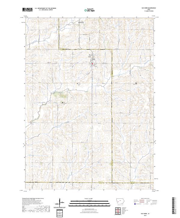 Elk Horn, IA — USGS 7.5-minute topo (2023)