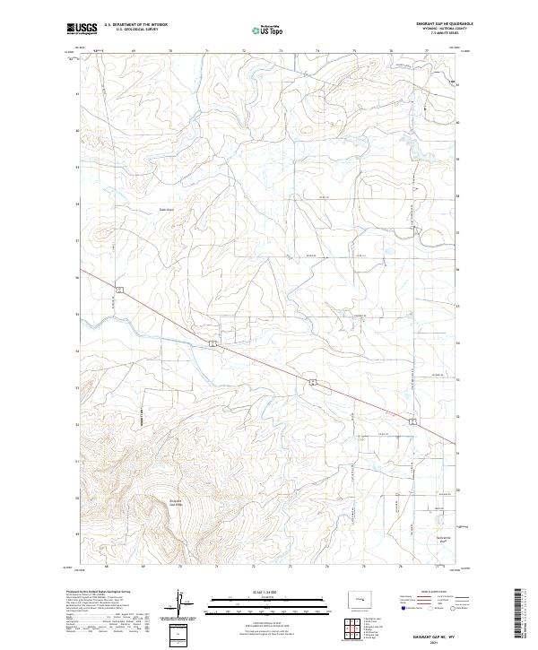 Emigrant Gap NE, WY — USGS 7.5-minute topo (2021)