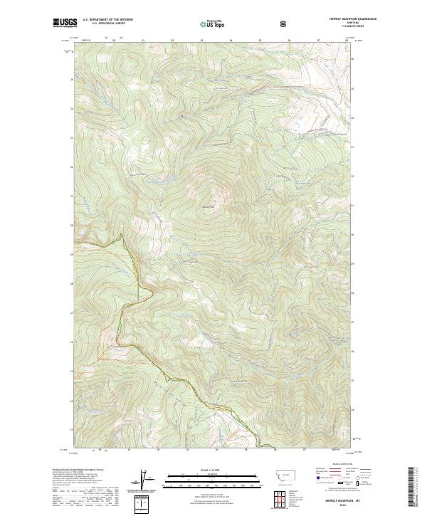 Hewolf Mountain, MT — USGS 7.5-minute topo (2024)