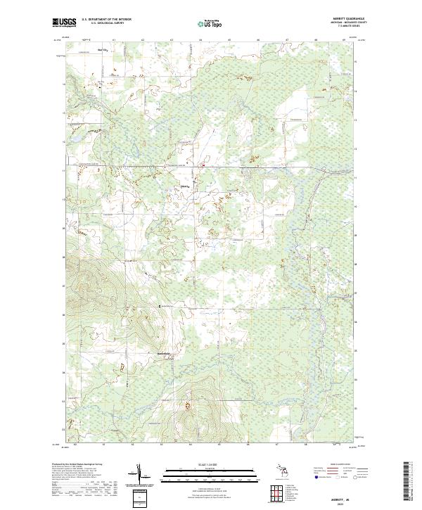 Merritt, MI — USGS 7.5-minute topo (2023)