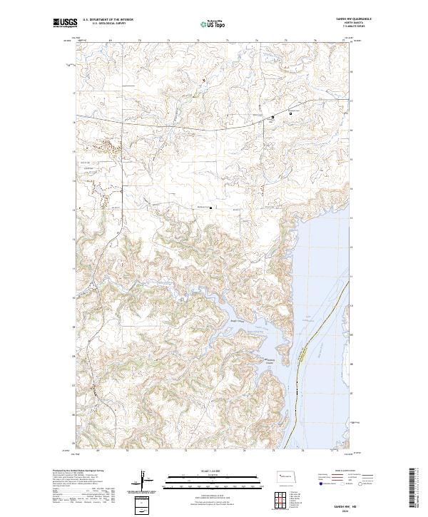 Sanish NW, ND — USGS 7.5-minute topo (2024)