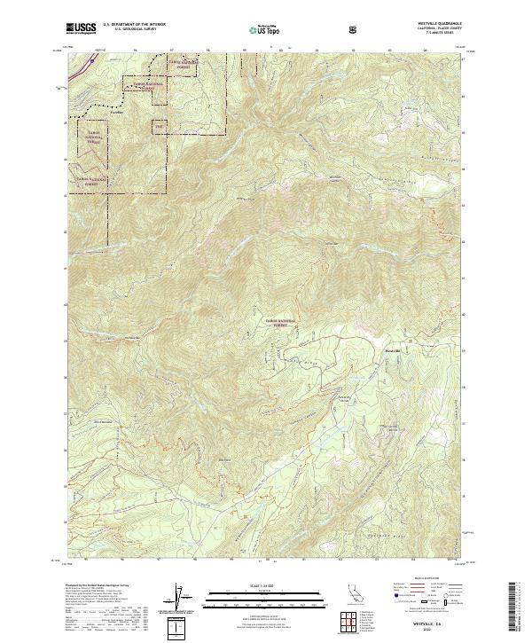 Westville, CA — USGS 7.5-minute topo (2022)