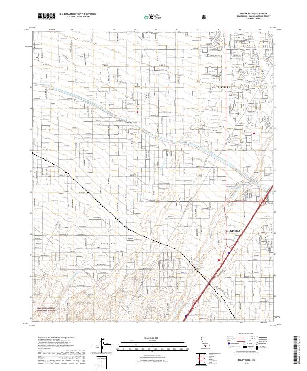 Baldy Mesa, CA — USGS 7.5-minute topo (2021)