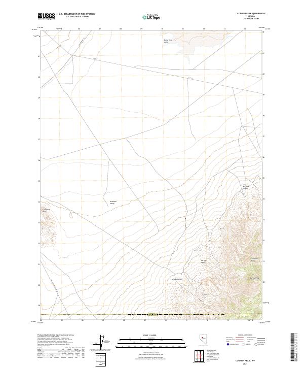 Cornish Peak, NV — USGS 7.5-minute topo (2021)