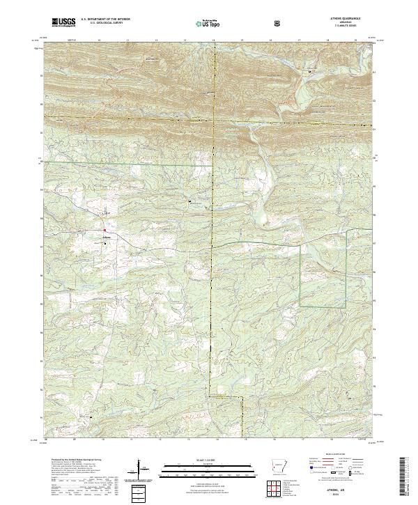 Athens, AR — USGS 7.5-minute topo (2024)