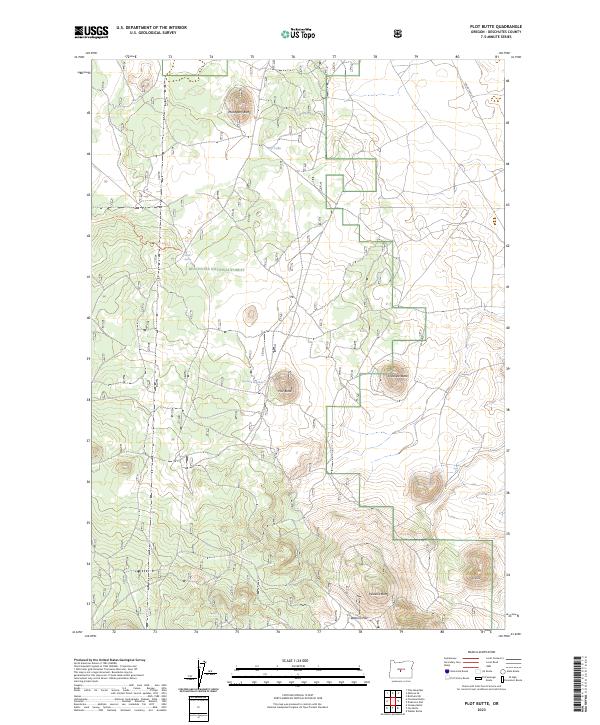 Plot Butte, OR — USGS 7.5-minute topo (2023)