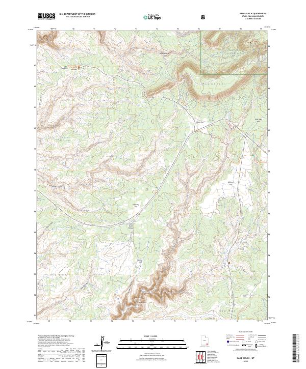 Kane Gulch, UT — USGS 7.5-minute topo (2023)