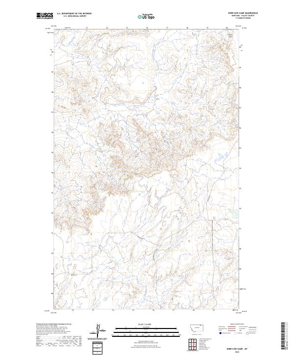Kerr Cow Camp, MT — USGS 7.5-minute topo (2024)
