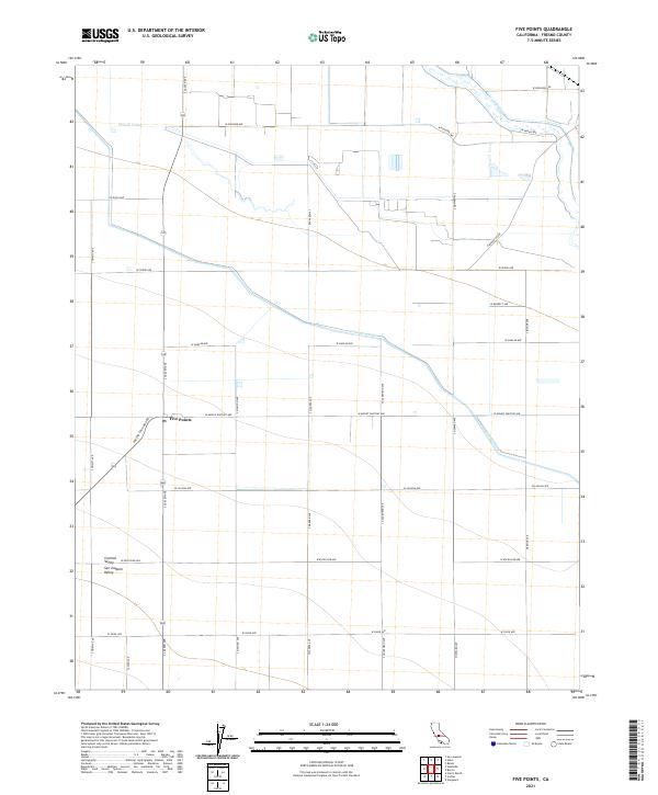 Five Points, CA — USGS 7.5-minute topo (2021)