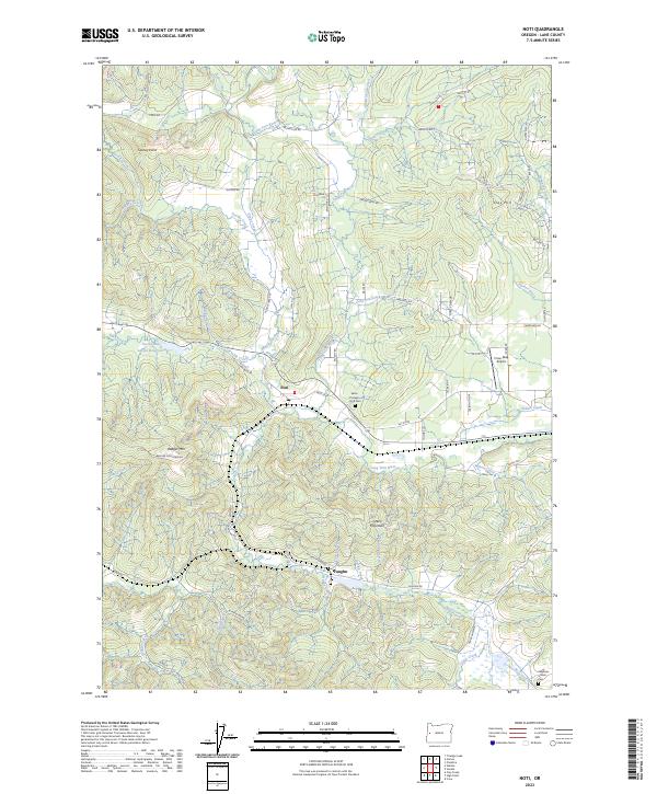 Noti, OR — USGS 7.5-minute topo (2023)
