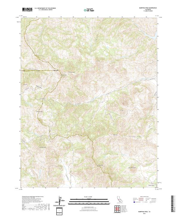 Mariposa Peak, CA — USGS 7.5-minute topo (2021)