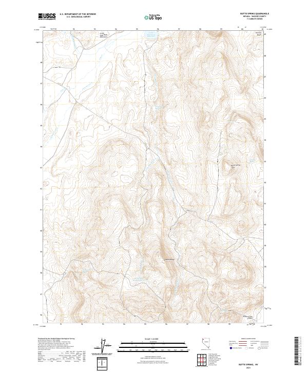 Butte Spring, NV — USGS 7.5-minute topo (2021)