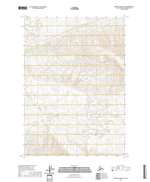 Bering Glacier D-1 NW, AK — USGS 7.5-minute topo (2024)