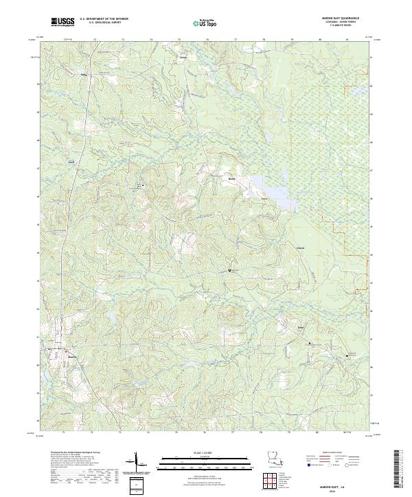 Marion East, LA — USGS 7.5-minute topo (2024)