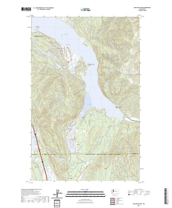 Lake Whatcom, WA — USGS 7.5-minute topo (2023)