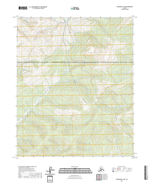 Livengood A-3 NE, AK — USGS 7.5-minute topo (2024)