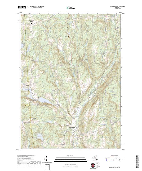 Smithville Flats, NY — USGS 7.5-minute topo (2023)