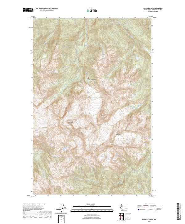 Mount Olympus, WA — USGS 7.5-minute topo (2023)