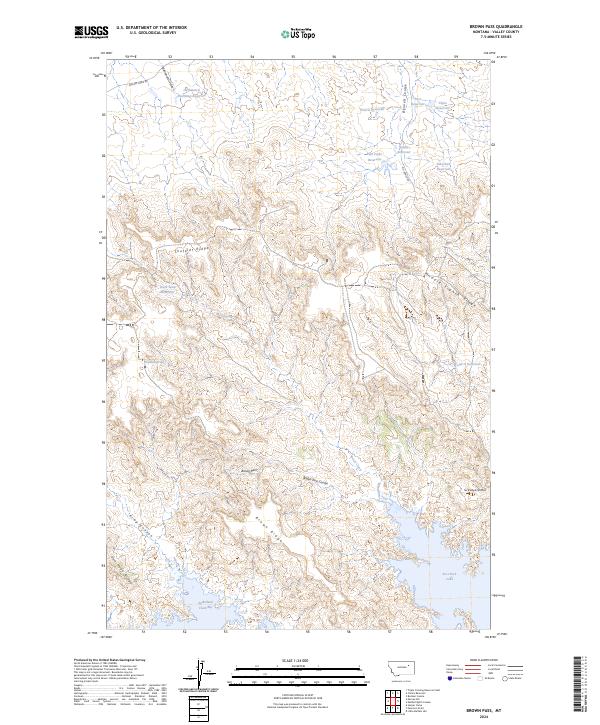 Brown Pass, MT — USGS 7.5-minute topo (2024)