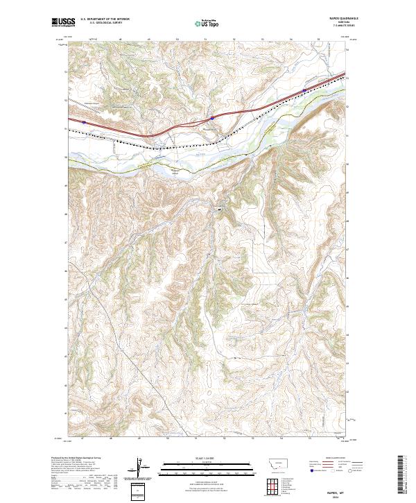 Rapids, MT — USGS 7.5-minute topo (2024)