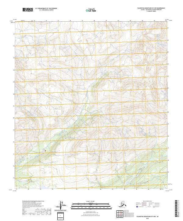 Talkeetna Mountains D-5 NW, AK — USGS 7.5-minute topo (2023)