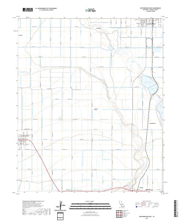 Westmorland East, CA — USGS 7.5-minute topo (2021)