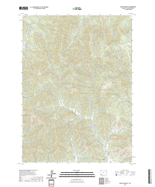 Mount Isabelle, OR — USGS 7.5-minute topo (2023)
