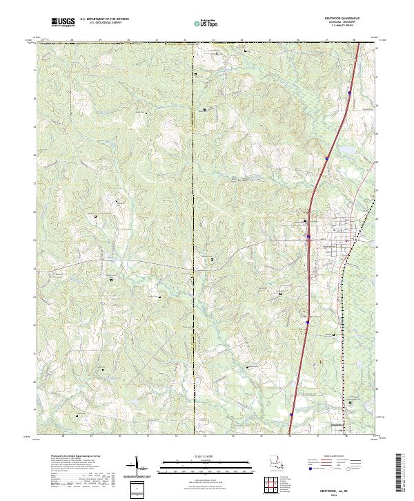 Kentwood, LA-MS — USGS 7.5-minute topo (2024)
